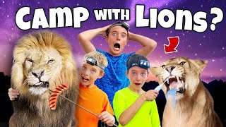 Camping with Lions Leopards amp Elephants in Africa Kids Adventures [upl. by Cicero]