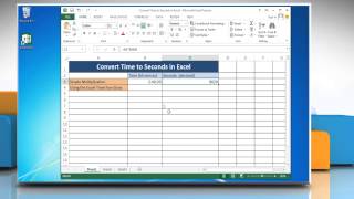 How to convert Time to Seconds in Excel 2013 [upl. by Ahsinotna619]