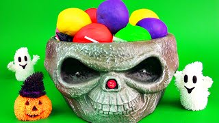 Halloween Candy Ice Cream PlayDoh Surprise Eggs Minions Thomas Tank Toy Story Minecraft FluffyJet [upl. by Dazhehs]