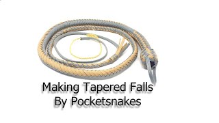 Making a 6 Layer Tapered Paracord Falls for a paracord whip in a traditional style with falls hitch [upl. by Lynnette]