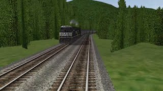 Norfolk Southern Coal Train Cabride from Bluefield to Auville  ORTS [upl. by Sandell]