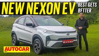 2023 Tata Nexon EV review  New look new motor new features  First Drive  Autocar India [upl. by Yngad]