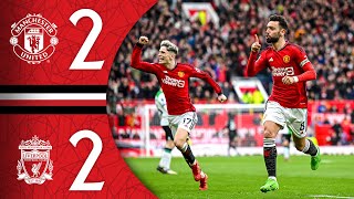 Bruno Scores From The Halfway Line 🤯  Man Utd 22 Liverpool  Highlights [upl. by Scoter]