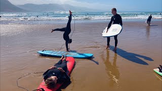 SURFING in Imsouane MAGIC BAY  Morocco ADVENTURES [upl. by Ciccia713]