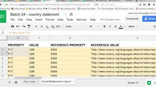 Mass edits on Wikidata  how to use Google spreadsheets and Quickstatements [upl. by Hammer]