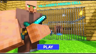 MUTANT VILLAGERS PRISON RUN Obby roblox scaryobby [upl. by Haroppizt]