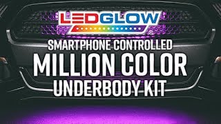 LEDGlow  Smartphone Controlled Million Color Bluetooth Underglow Lights for Cars and Trucks [upl. by Robison]