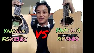 Yamaha APX600 vs yamaha FGX830C [upl. by Amedeo316]