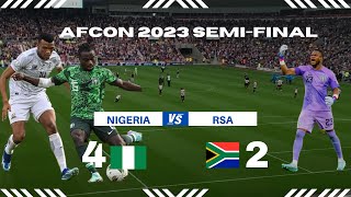 AFCON SEMIFINAL NIGERIA 1 P4 VS SOUTH AFRICA 1 P2  2ND HALF  afcon2023 supereagles [upl. by Guenna]