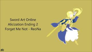 Sword Art Online Alicization Ending 2 FULL Lyrics [upl. by Ydolem]