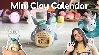 🍃Sculpting Mini Totoro🐾Clay Calendar✨ DIY Studio Ghibli Art Vlog☕📱 [upl. by Eema]