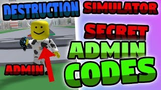 SECRET CODE ADMIN LAUNCHER  Roblox Destruction Simulator Update [upl. by Phelgen]