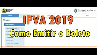 IPVA 2019 CE  Como consultar e emitir o boleto Simples e Fácil [upl. by Zedecrem]