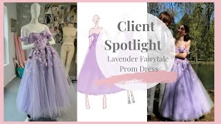 The Making of a Fairytale dress Lavender floral tulle gown [upl. by Silvester]