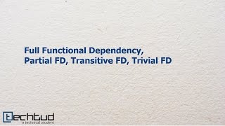 Fully Functional Dependency Partial FD Transitive FD and Trivial FD  Database Management System [upl. by Rezal]