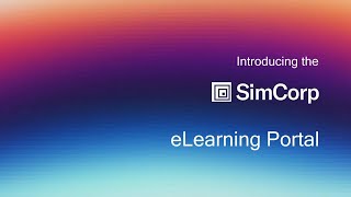 SimCorp eLearning [upl. by Nedroj]