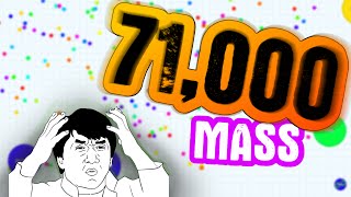 Agario  71000 Mass Gameplay  Agario TYT Clan [upl. by Atinuaj]