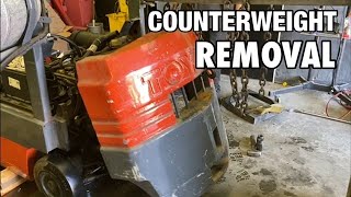 Forklift Repair amp Service  Riverside San Bernardino  Counterweight Removal  9517755648 [upl. by Lumpkin]