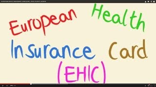 EUROPEAN HEALTH INSURANCE CARD EHIC  HOW TO APPLY RENEW [upl. by Naynek906]