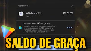 Melhor App Pra Conseguir Saldo de Graça no Google Play Store  Diamantes de Graça no Free Fire [upl. by Knowles]