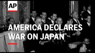 AMERICA DECLARES WAR ON JAPAN  SOUND [upl. by Ynehpets]