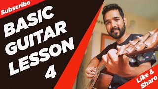 Basic Guitar Lesson 4 Chords and Strumming for Beginners in Hindi by Acoustic Pahadi [upl. by Azeria]