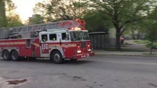 RARE CATCH OF FDNY LADDER 116 RESPONDING NEAR FDNY SPECIAL OPERATIONS COMMAND ON ROOSEVELT ISLAND [upl. by Attenehs216]