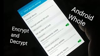 how to Encrypt and decrypt Whole Android Easy Way [upl. by Nyloj]