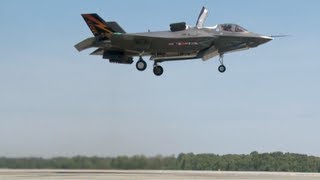 F35B Completes First Vertical Takeoff amp Landing [upl. by Darsey]