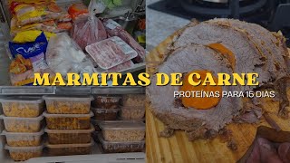 PROTEÍNAS PARA 15 DIAS Marmitas de Carnes para a Quinzena 🛒🥩 [upl. by Tram]