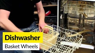 How to Replace Dishwasher Basket Wheels [upl. by Nalym613]