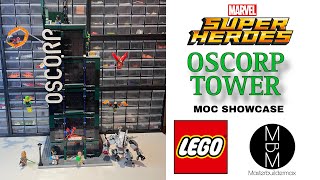 LEGO Marvel OSCORP TOWER MOC SHOWCASE [upl. by Reger]