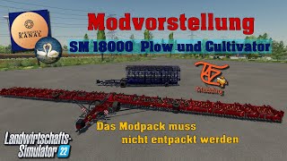 LS 22 Modvorstellung  SM 18000 Plow und Cultivator von TAZ Modding [upl. by Nabalas]