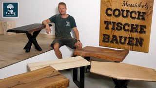 Couchtisch aus Massivholz bauen  HolzLiebling DIY [upl. by Erkan80]