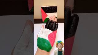 GAMBAR TANGAN BENDERA رسم فلسطين اكسبلور palestine shortvideo draw drawing [upl. by Naynek]