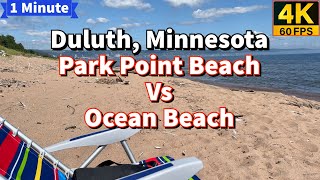 Park Point Beach vs Ocean Beach what’s better Duluth Minnesota tour [upl. by Patin32]