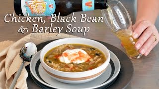 Chicken Black Bean amp Barley Soup  Crockpot Slow Cooker [upl. by Backer]