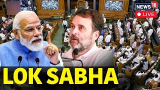 Lok Sabha Live  Rahul Gandhi vs PM Modi Over Caste Row  Parliament Session 2024 Live  N18L [upl. by Anaidirib]