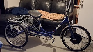 Ebikeling 1200 watt front hub motor tricycle build ebike fronthub [upl. by Eckhardt238]