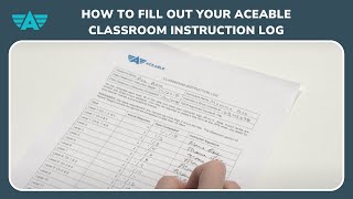 How to Fill Out Your Aceable Classroom Instruction Log License [upl. by Aehtla]