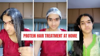 Protein Hair Treatment at Home For Frizz Free Smooth Silky Hair [upl. by Ahsikin]