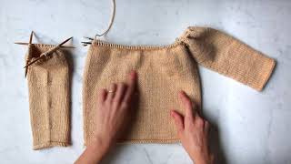 Joining Sleeves to Body Tutorial  Purl Soho [upl. by Marchal]