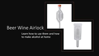 AIRLOCK and BUBBLER for Wine Beer Alcohol Fermentation at Home [upl. by Akemat]