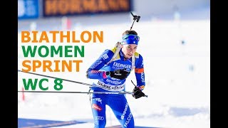 BIATHLON WOMEN SPRINT 15032018 World Cup 8 Holmenkollen Norway [upl. by Akitan]