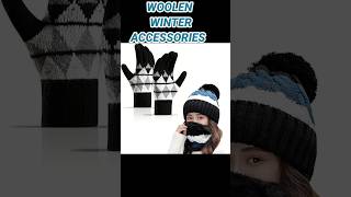 woolen cap set  scarfs and gloves for men and women viral woolen trendingonshorts shoppyharsha [upl. by Odnalor]