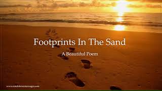 Footprints In The Sand  A Beautiful Poem Reading [upl. by Panther]