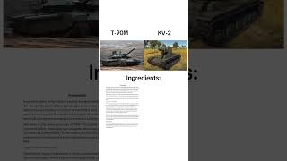 KV2 vs T90M ingredients shorts warthunder ingredients trending [upl. by Enileuqaj]