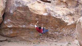 Bishop Bouldering Sidepull Problem V5 [upl. by Suirtemid578]