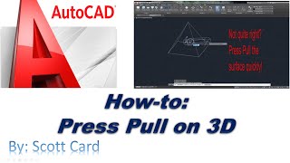 PressPull command in AutoCAD 3D [upl. by Magen]