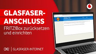 AVM FRITZBox für Glasfaser einrichten [upl. by Bakki]